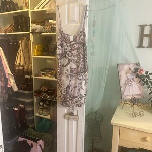 Pink multi color dress